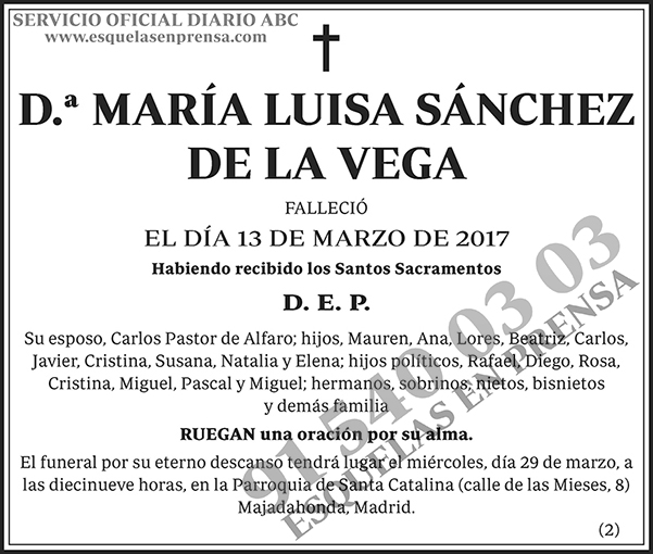 María Luisa Sánchez de la Vega